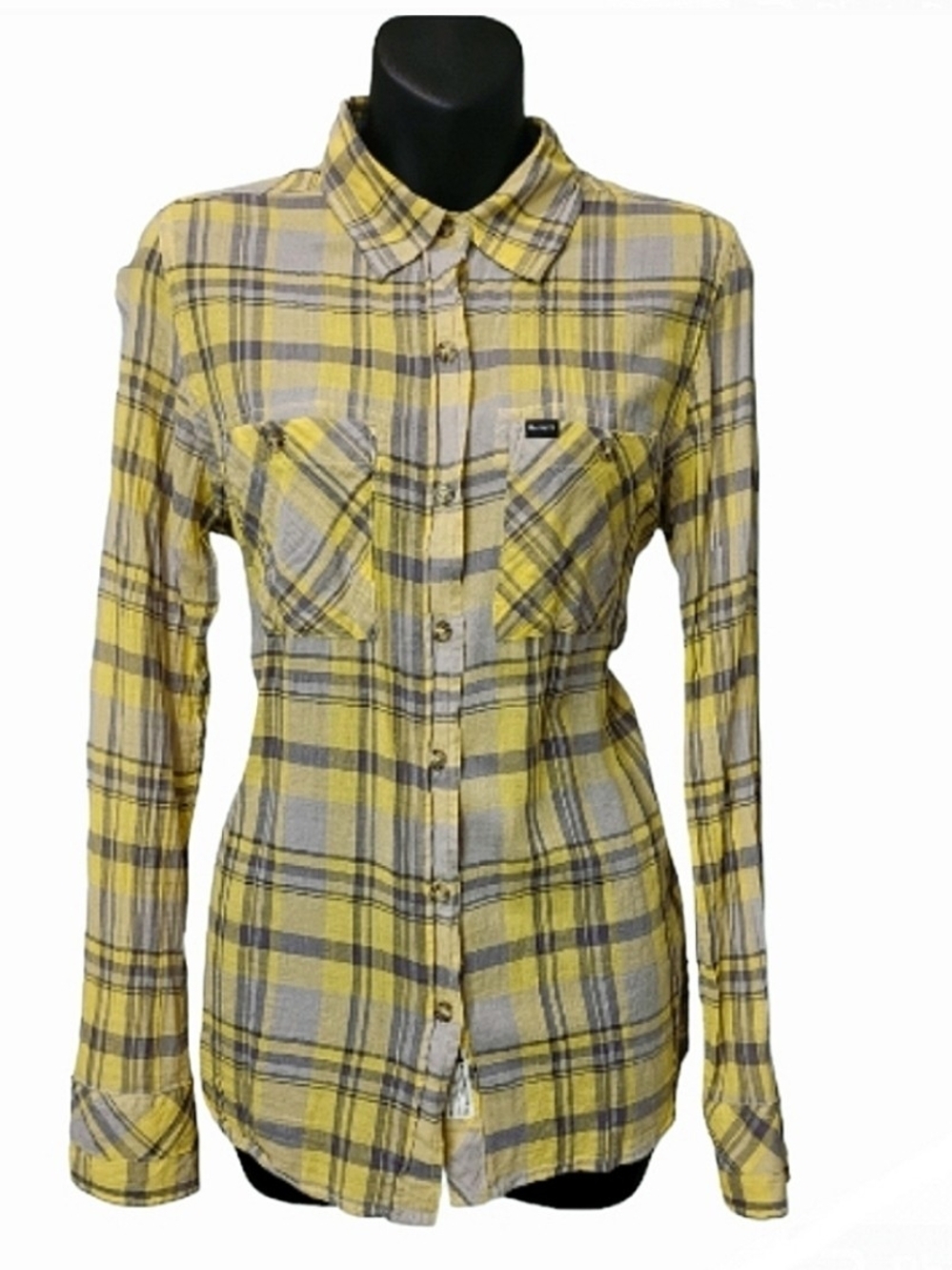Hurley Plaid Button Down Shirt Sz M